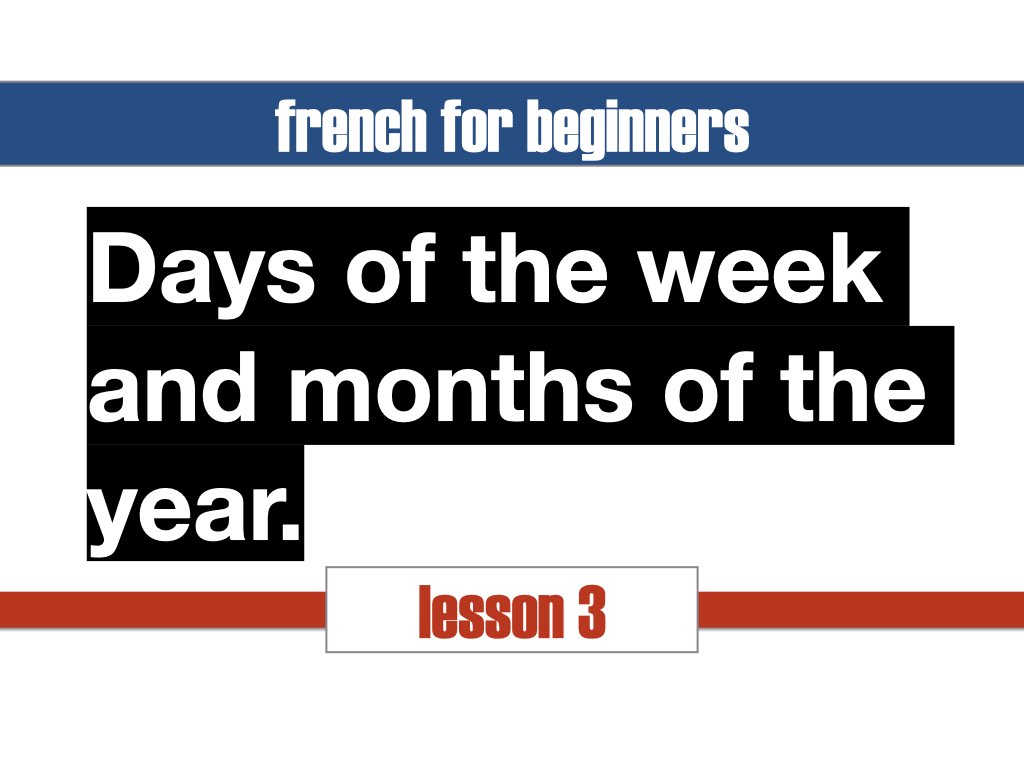 days week french