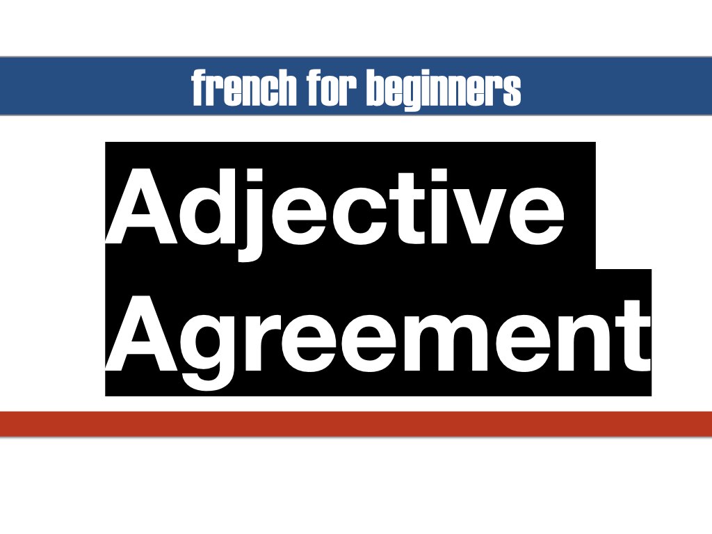 adjective Agreement