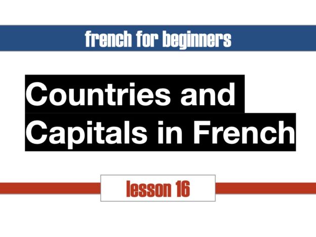 Countries and Capitals in French