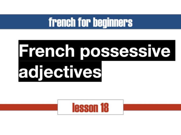French possessive adjectives
